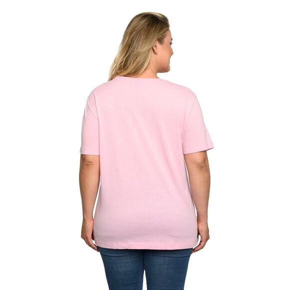 New Disney Plus Size Women's Mickey & Minnie Mouse T-Shirt Pink Back To Back - Picture 4 of 6